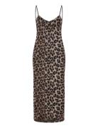 Leopard Midi Dress Polvipituinen Mekko Brown Mango