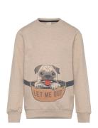 Sweatshirt Ls Tops Sweat-shirts & Hoodies Sweat-shirts Beige Minymo