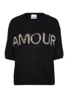 Amour Knit Tops Knitwear Jumpers Black Noella