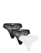 Brief Thong Reg Iris Lace Back Stringit Alusvaatteet Black Lindex