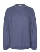 Froline Bl 4 Tops Blouses Long-sleeved Blue Fransa