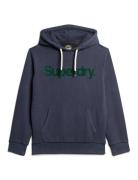 Classic Core Logo Hoodie Tops Sweat-shirts & Hoodies Hoodies Navy Supe...