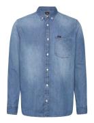 Lee Button Down Tops Shirts Casual Blue Lee Jeans