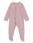 Baby Frilla Full Bodysuit Pitkähihainen Body Pink Gugguu