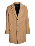 Dc Wool Mix Coat Villakangastakki Pitkä Takki Beige Tommy Hilfiger