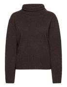 Hilary Sweater Tops Knitwear Turtleneck Brown Stylein