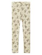 Nmfnimo Slim Leggings Aop Lil Bottoms Leggings Cream Lil'Atelier