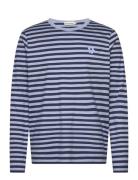 Tasaraita Men Ls Tops Shirts Long-sleeved Blue Marimekko