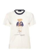 Polo Bear Cotton Jersey Tee Tops T-shirts & Tops Short-sleeved White P...