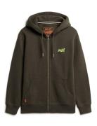 Essential Logo Zip Hoodie Tops Sweat-shirts & Hoodies Hoodies Green Su...