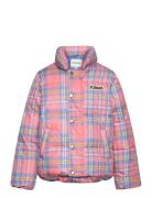 Check Aop City Puffer Jacket Toppatakki Pink Mini Rodini