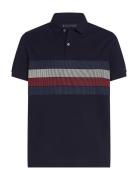 Shadow Global Stripe Reg Polo Tops Polos Short-sleeved Navy Tommy Hilf...