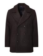 Wes Wool Peacoat Villakangastakki Pitkä Takki Brown Lexington Clothing