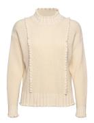 Elyssapw Pu Tops Knitwear Jumpers Cream Part Two