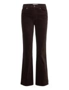 Pzsally Uhw Pant Bottoms Jeans Flares Brown Pulz Jeans