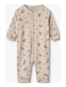 Sleepsuit L/S Nikola Pitkähihainen Body Beige Wheat