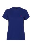 40/1 Cotton Jersey-Ssl-Tsh Tops T-shirts & Tops Short-sleeved Blue Pol...