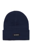 Linear Knit Cuffed Beanie Accessories Headwear Beanies Navy New Balanc...