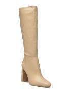 Ally Boot Korkeavartiset Saapikkaat Cream Steve Madden