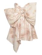 Brydie Bow Mini Dress Lyhyt Mekko Beige Bardot