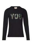 T-Shirt Ls Tops T-shirts Long-sleeved T-shirts Black Creamie