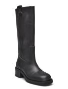 Sajan Brown Leather Boots Korkeavartiset Saapikkaat Black ALOHAS