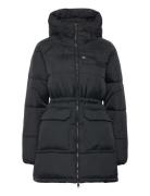 Tjw Midi Vail Puffer Vuorillinen Takki Topattu Takki Black Tommy Jeans