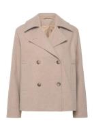 Slfalma Short Wool Jacket Noos Villakangastakki Beige Selected Femme