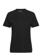 Stephanie Wool Blend Tee Tops T-shirts & Tops Short-sleeved Black Lexi...