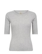 Sc-Fetima Tops T-shirts & Tops Short-sleeved Grey Soyaconcept