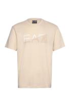 T-Shirt Tops T-shirts Short-sleeved Beige EA7