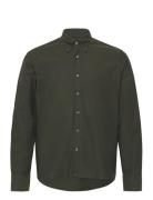 Reg Fit Bd Brushed Flannel Designers Shirts Casual Khaki Green Oscar J...