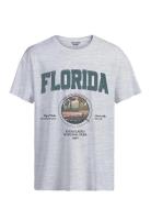 Jorbradley Usstate Tee Ss Stmss24 Tops T-shirts Short-sleeved Grey Jac...