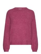 Allison Knit Tops Knitwear Jumpers Pink Soft Rebels