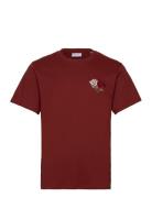 Felipe T-Shirt Tops T-shirts Short-sleeved Burgundy Les Deux