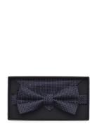 Polyester Bow Tie With Dots Rusetti Navy Lindbergh Black