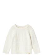 Nmmlarson Ls Knit Lil Tops Knitwear Pullovers White Lil'Atelier