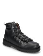 Slhalfred Leather Hiking Boot Nyörisaappaat Black Selected Homme