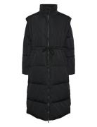 Yasracca Long Down Coat S. Topattu Pitkä Takki Black YAS