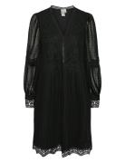 Yassophira Ls Dress S. Noos Polvipituinen Mekko Black YAS