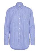 Rel Striped Poplin Shirt Tops Shirts Long-sleeved Blue GANT