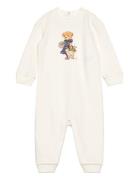 Polo Bear Fleece Coverall Pitkähihainen Body White Ralph Lauren Baby