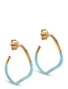 Sway Hoops Accessories Jewellery Earrings Hoops Gold Enamel Copenhagen