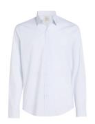 Poplin Stripe Slim Shirt Kengät Business White Calvin Klein