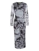 Cuattie Melida Dress Polvipituinen Mekko Grey Culture