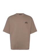 Cameron Loose Tee Designers T-shirts Short-sleeved Beige J. Lindeberg