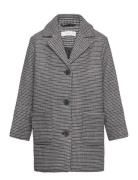 Houndstooth Coat Ohut Takki Kuoritakki Brown Mango