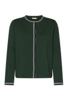 Ingalill Cardigan Tops Knitwear Cardigans Khaki Green Jumperfabriken