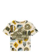 Nmmsunter Jurassic Ss Nreg Top Sky Tops T-shirts Short-sleeved Cream N...