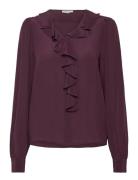 Rodebjer Majolie Tops Blouses Long-sleeved Purple RODEBJER